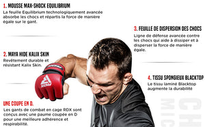 Gants d'entraînement RDX F1 MMA Grappling Gloves